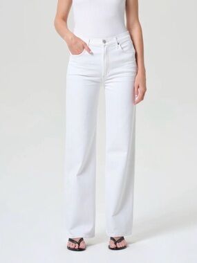 AG Harper Essential Straight White Jeans